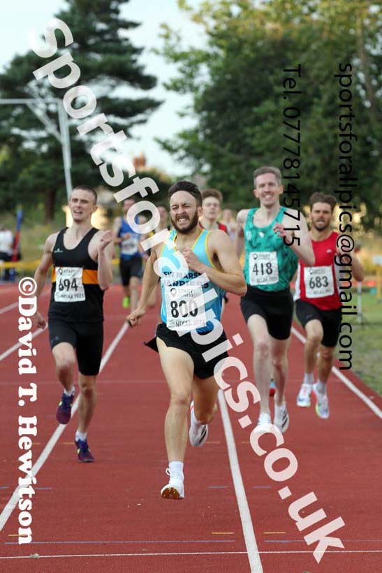 800 metres, 2021 North East Grand Prix 6, Monkton, Wednesday, August 4th. Photo: David T. Hewitson/Sports for All Pics